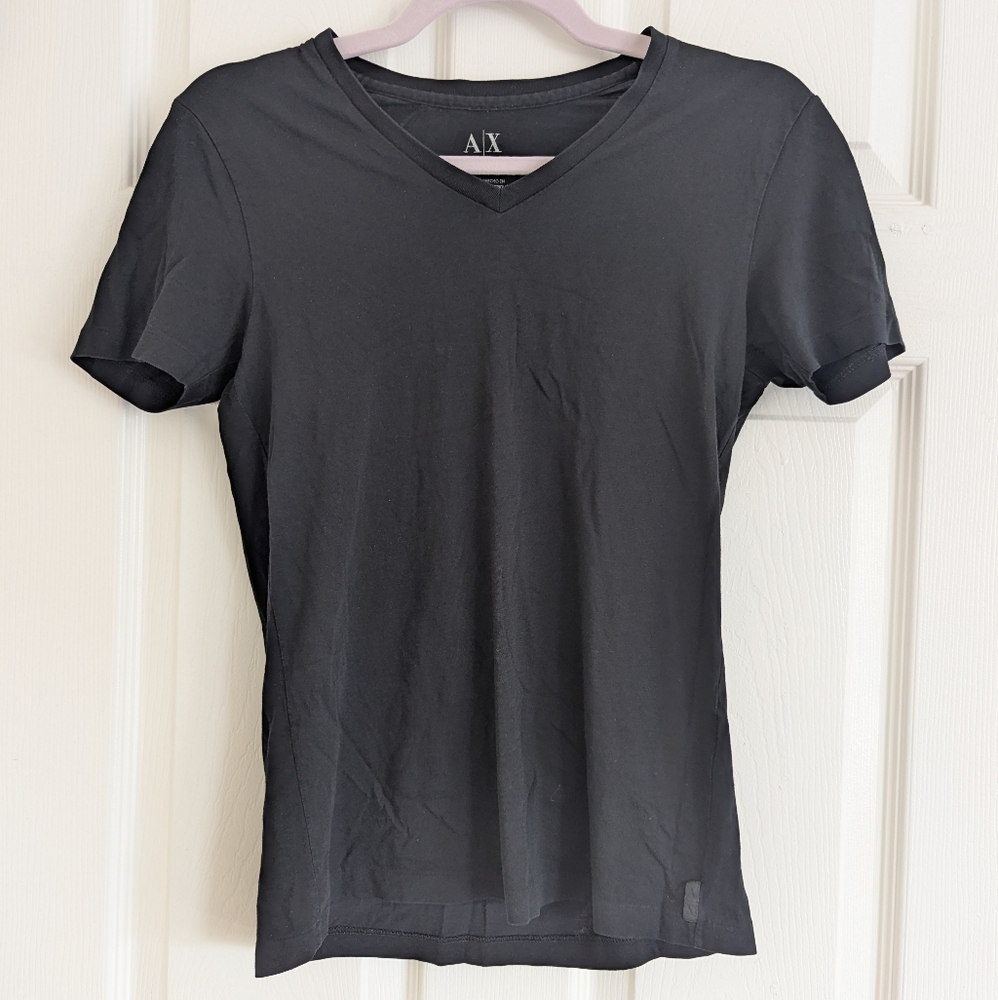 Armani Exchange Black Short Sleeve Tee